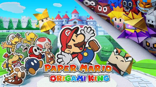 Picture shown once the player matches all cards in a Paper Mario: The Origami King-themed Memory Match-up activity