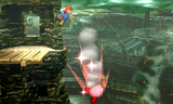 SSB4 3DS - Mario Punches Kirby.png