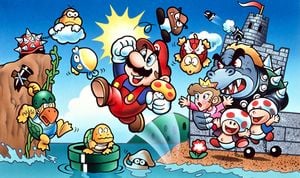 Artwork used for the Japanese and sometimes the European box art. Drawn by Shigeru Miyamoto, as referenced here, Part 4.