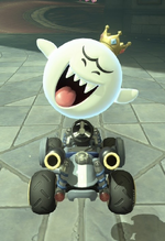 King Boo performing a trick.