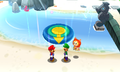 Mario, Luigi and Prince Dreambert near a Dreampoint.