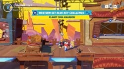 The Western Set Blue Key Challenge side Quest in Mario + Rabbids Sparks of Hope