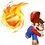 Artwork of Mario using Red Fireball from Mario Superstar Baseball