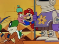 Mario steals a wand from one of the koopalings