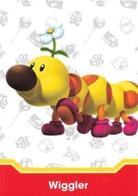Wiggler enemy card from the Super Mario Trading Card Collection