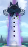 A corrupted lighthouse in Super Mario 3D World + Bowser's Fury