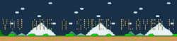 The final message of the funky stage in Super Mario World.