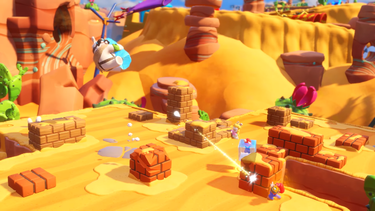 The level Square One from Mario + Rabbids Kingdom Battle