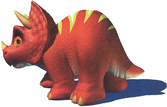 Side artwork of Tricky the Triceratops from Diddy Kong Racing