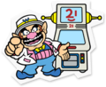 Wario with the Super MakerMatic 21
