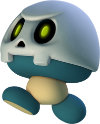 Bone Goomba artwork from New Super Mario Bros. 2