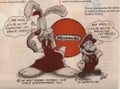 Artwork of Mario and Roger Rabbit