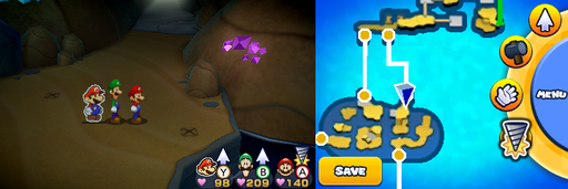 Location of 2 drill spots (17th and 18th) in Twinsy Tropics (Dungeon).