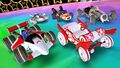 In-game view of the Kabuki Dasher on 3DS Rainbow Road