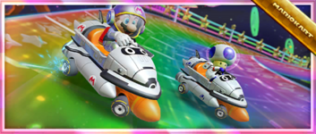 The Blooper Shuttle Pack from the 2023 Space Tour in Mario Kart Tour