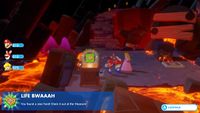 Mario and the gang find a chest in Lava Pit