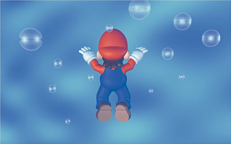 File:Mario Swimming Artwork (alt 3) - Super Mario 64.png