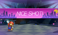 The "NICE SHOT!" banner