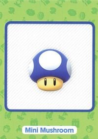 Mini Mushroom item card from the Super Mario Trading Card Collection