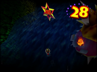 Puftoss spitting fireball at Lanky Kong during his boss fight in Donkey Kong 64.