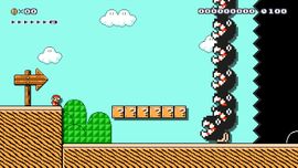 Be Brave & Get Up Close! level in Super Mario Maker