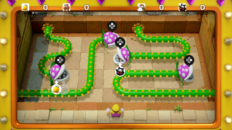 File:SMPJ Wario Buzzer Beater PiranhaPlants.png