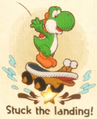 "Stuck the landing!" discovery from Snurfboard Habitat in Yoshi and the Mysterious Book