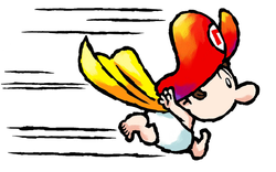Artwork of Super Baby from Yoshi Touch & Go (later reused in Yoshi's Island DS)