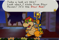 Bowser holding the Star Rod.