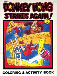 Cover of a 1983 issue of Donkey Kong Strikes Again!: Coloring & Activity Book.