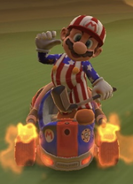 Mario (Golf) performing a trick.