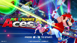 Thumbnail for "Title Screen" from Mario Tennis Aces used for Nintendo Music