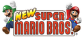 The preliminary logo for New Super Mario Bros. used a design drawn from Super Mario Bros. Deluxe