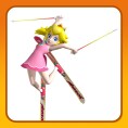 Picture of Peach shown in a New Year opinion poll on characters from the Super Mario franchise