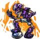 Waluigi character sticker for the Mario Strikers: Battle League trophy in the Trophy Creator application