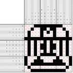Recreation of the solution of third picross puzzle in Super Donkey Kong with Mario 2