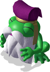 Artwork of the Frog Sage from the Nintendo Switch version of Super Mario RPG