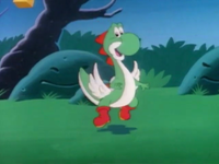 Winged Yoshi in the Super Mario World animated series.