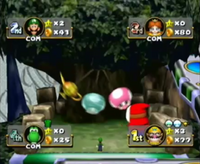 The Item Minigame, Treasure Tree, from the Shy Guy's Jungle Jam board in Mario Party 4